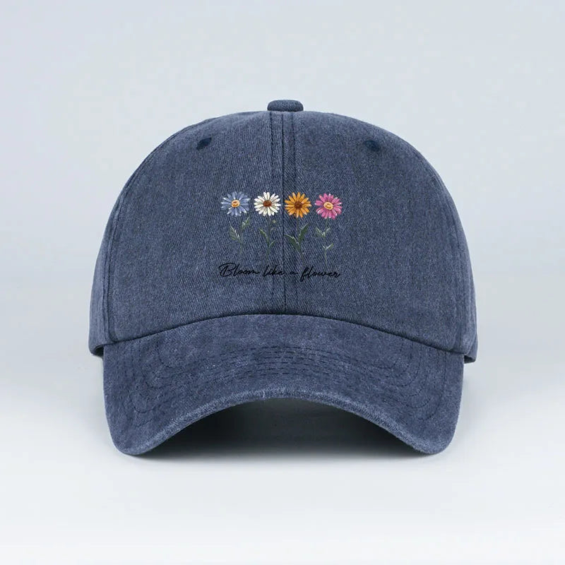Vintage Washed Daisy Baseball Cap