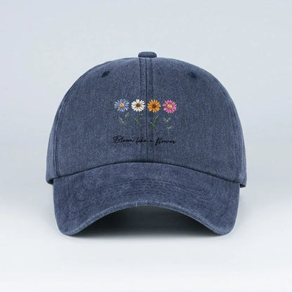Vintage Washed Daisy Baseball Cap