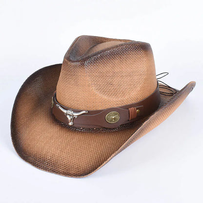 Western Chapeau Cowboy Hats Women Men Straw Sun Hat 2026