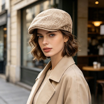 2026 New Summer Thin Double Breasted Beret Fashion Men