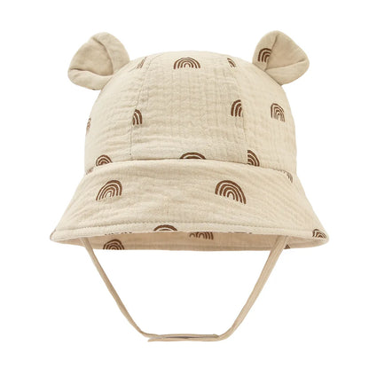 Muslin Cotton Baby Hat Summer Infant Cap For Kids Soft Baby Sun Hats