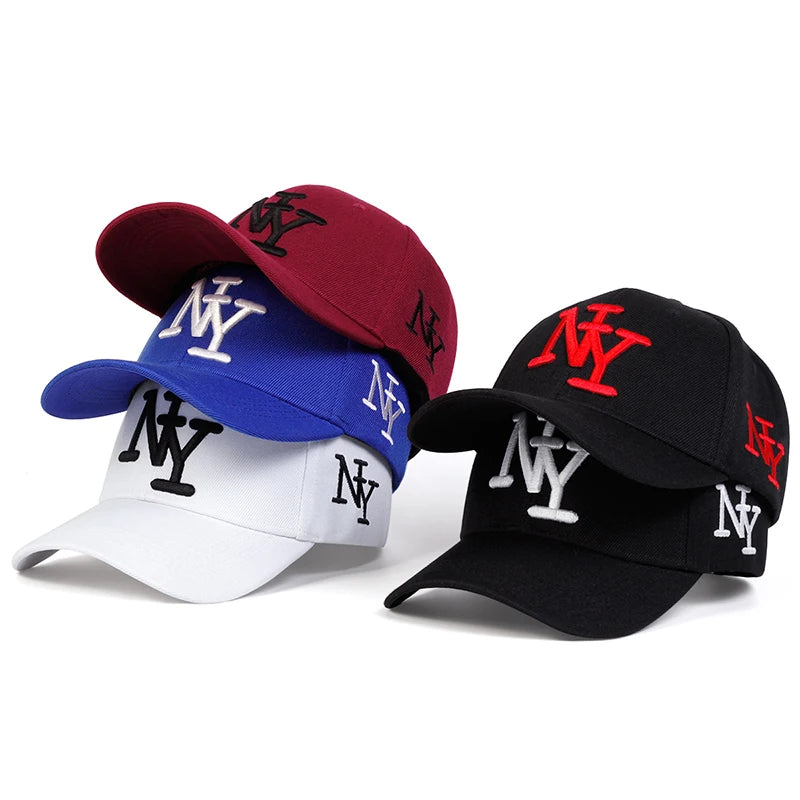 Unisex NY Letter Embroidery Baseball Caps Spring Autumn