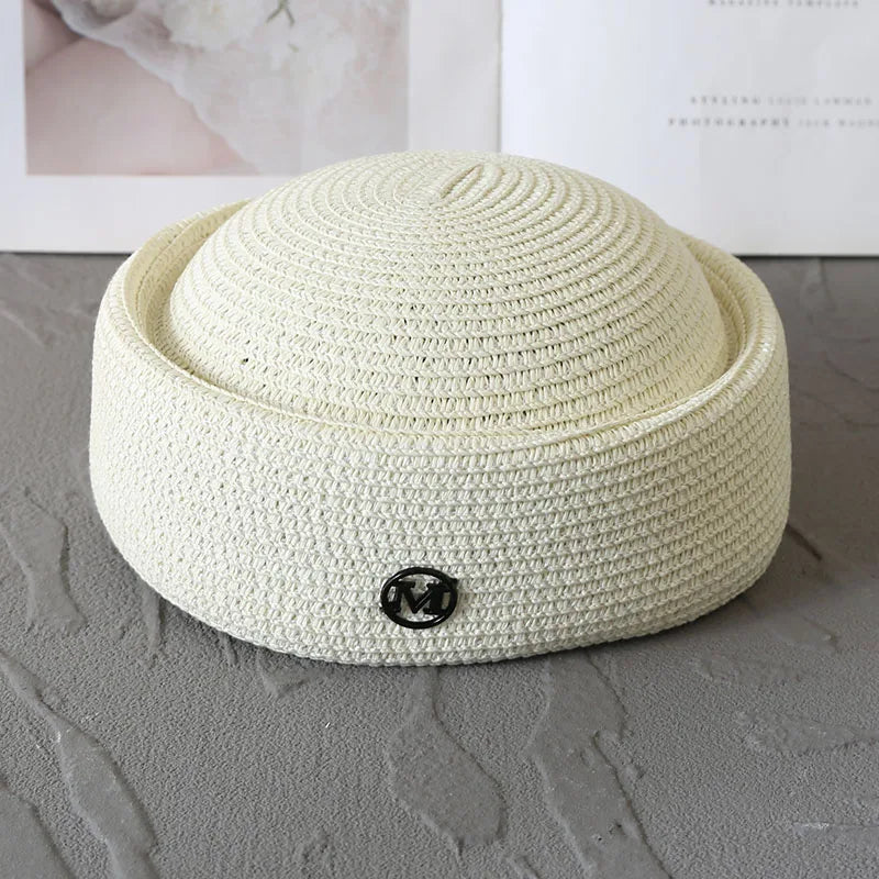 Vintage Spring Summer Pillbox Hat Hard Top Hat Women Fashion Berets