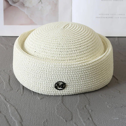 Vintage Spring Summer Pillbox Hat Hard Top Hat Women Fashion Berets