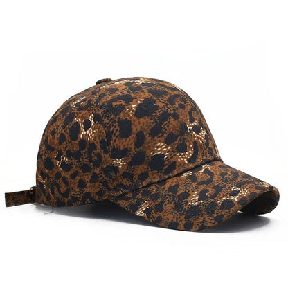 Women's Leopard-Print Baseball Cap Outdoor Sun Hat