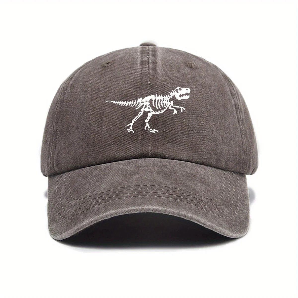 Fashionable and Casual Dinosaur Skeleton Printed Baseball Cap