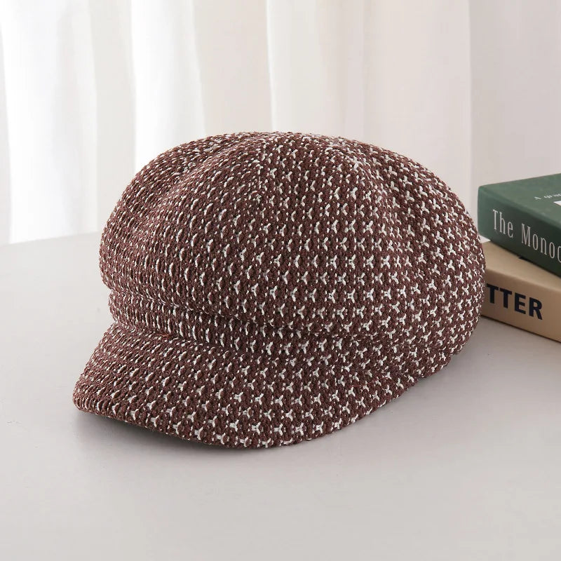Women's Retro Octagonal Hat Korean Version Big Head