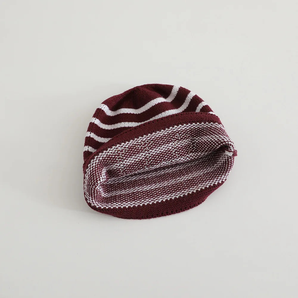 Fashion Striped Baby Beanies Hat Autumn Winter