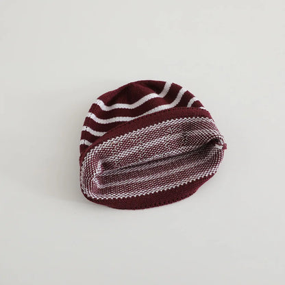 Fashion Striped Baby Beanies Hat Autumn Winter