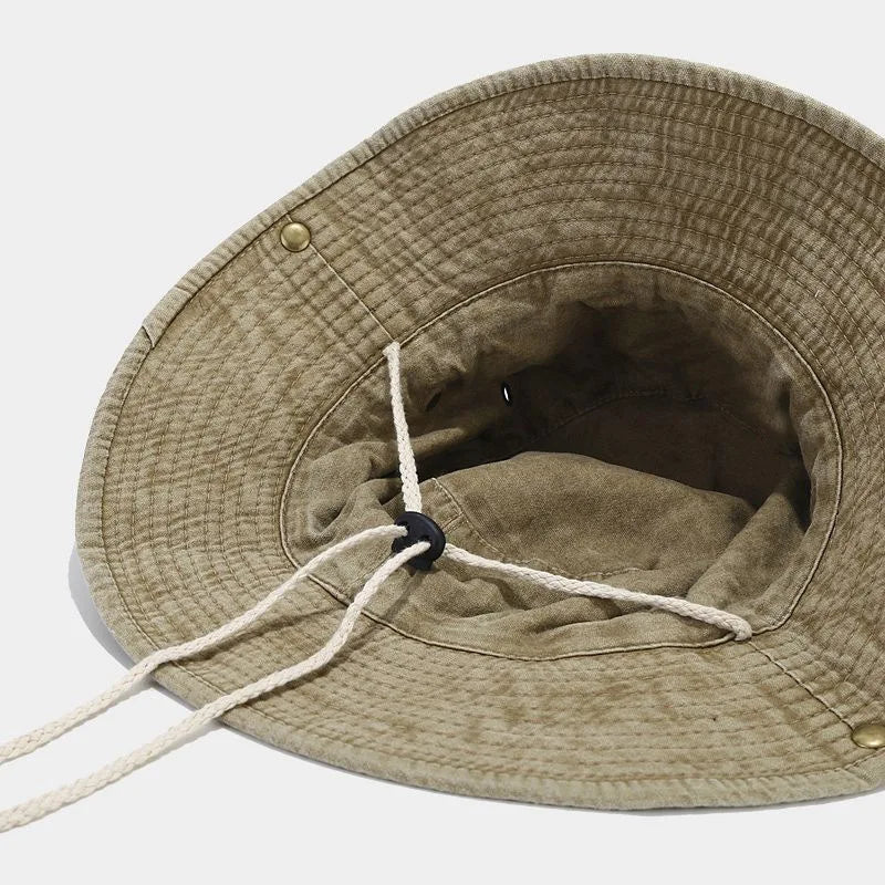 New Custom Logo Vintage Washed Cotton Fisherman Cap