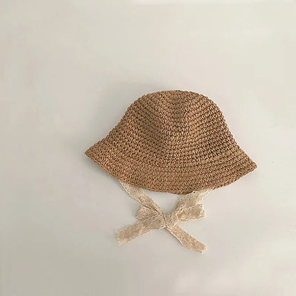 Korean Style Straw Hat For Little Girls