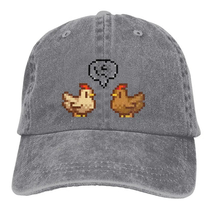Summer Cap Sun Visor Unhappy Chickens Hip Hop Caps Stardew Valley Game