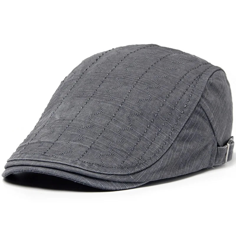 Retro Stylish Newsboy Cap For Men Cotton Beret Unisex Sun Hat