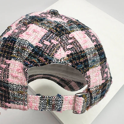 New Men Women Check Houndstooth Color Block Baseball Hats