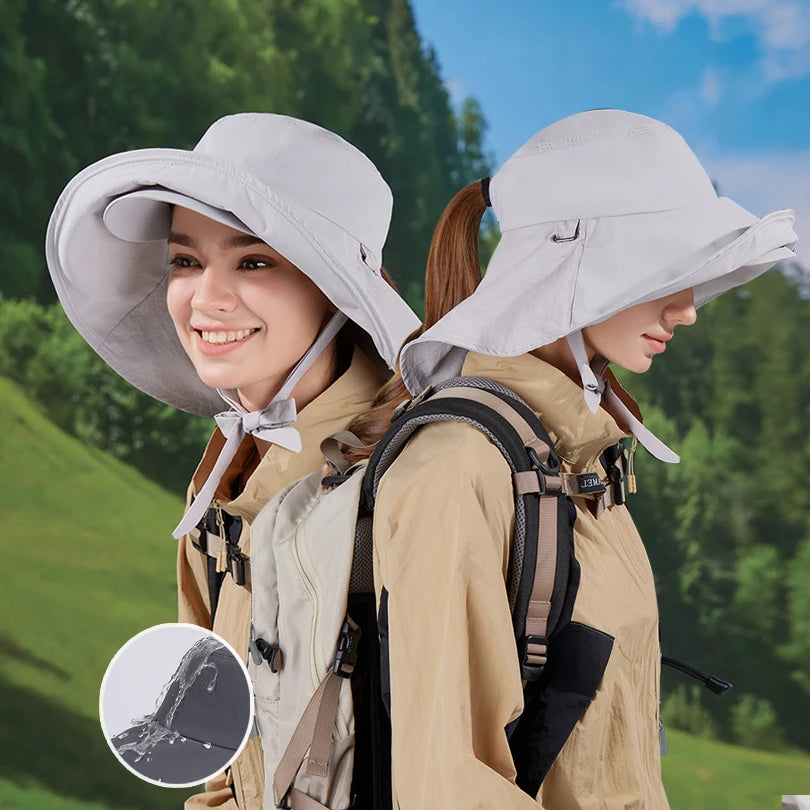 Spring Summer Outdoor Double Large Roof Sunscreen Hat