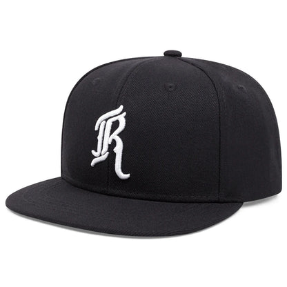 Fashionable Simple Flat Brimmed Hat JR Embroidered Street Dance Hip Hop