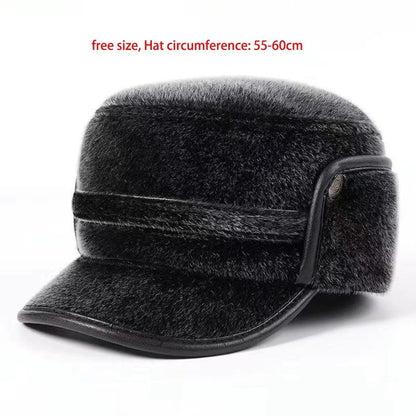 New Warm Lei Feng Hat Imitation Mink Windproof Ear Protection Hat