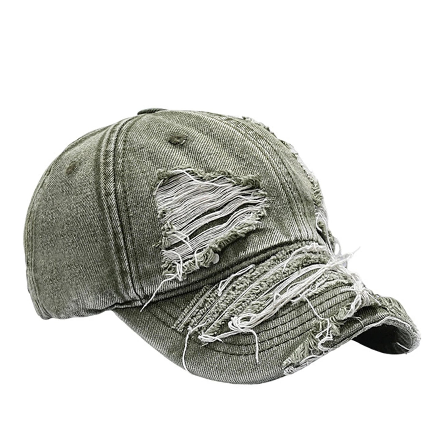 Hot Distressed Baseball Cap Washed Cotton Trendy Unisex Soft Top Sun Hat