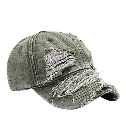 Hot Distressed Baseball Cap Washed Cotton Trendy Unisex Soft Top Sun Hat