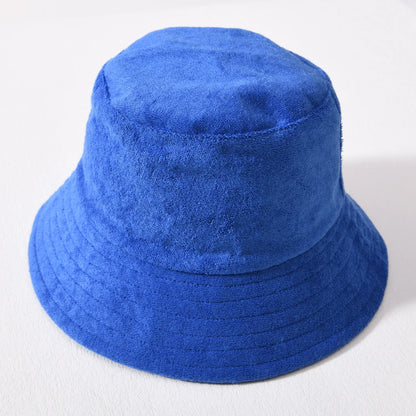 Simple Terry Cloth Towel Bucket Hat Spring Autumn