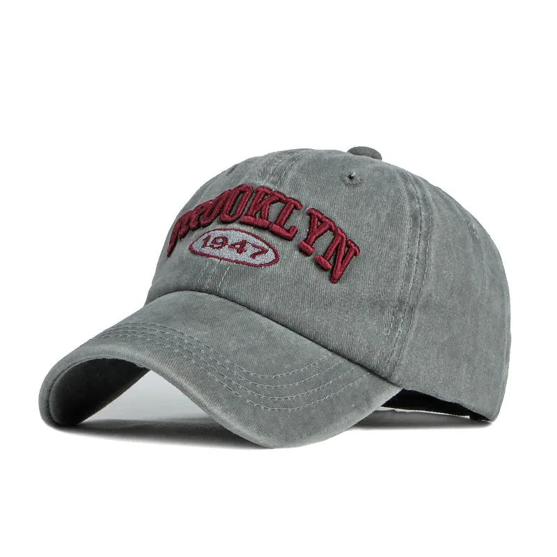 New York Washed Cotton Cap For Men Women