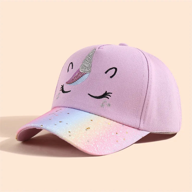 New Cartoon Children Baseball Cap Kids Girls Sun Hat Adjustable