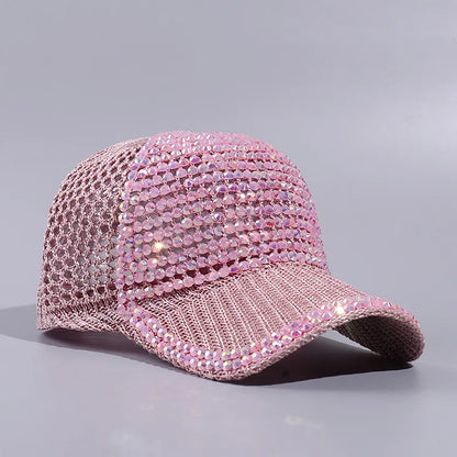 New Mesh Rhinestone Baseball Cap For Women Men