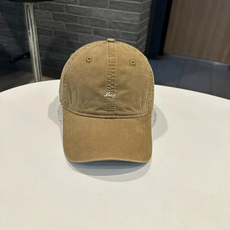 Spring Summer Simple Embroidered Letter Baseball Cap