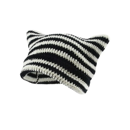 Wool Knitted Streetwear Handmade Crochet Bucket Cap