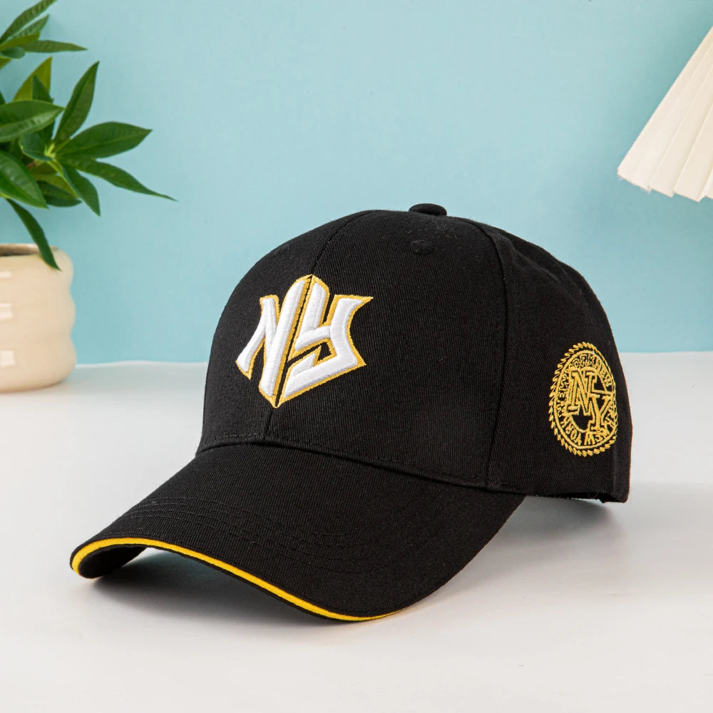 1pc Unisex Baseball Cap with Embroidered New York Logo and Stars - Lightweight Cap