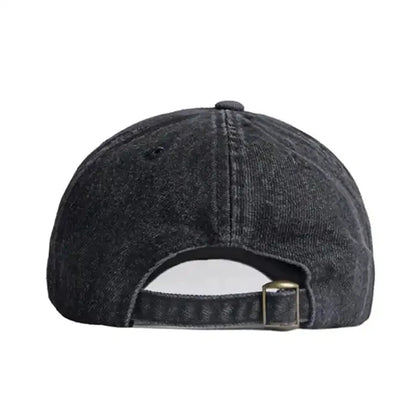 Unisex Solid Denim Baseball Cap Blank Washed Jean Hat Casquette Adjustable