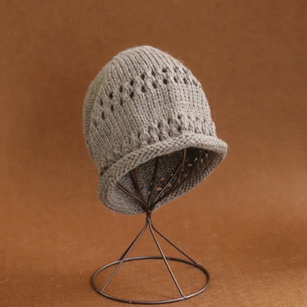 Winter Wool Knitted Beanies Cap for Women Autumn Winter Warm Slouchy Hat