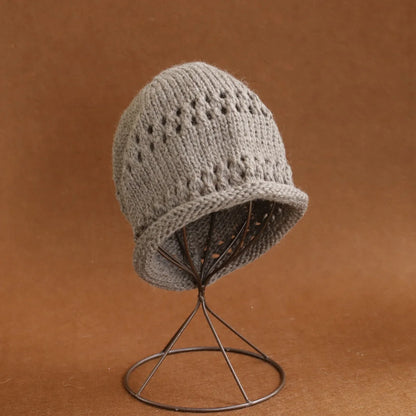 Winter Wool Knitted Beanies Cap for Women Autumn Winter Warm Slouchy Hat