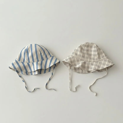Fashion Striped Baby Bucket Hat Spring Summer