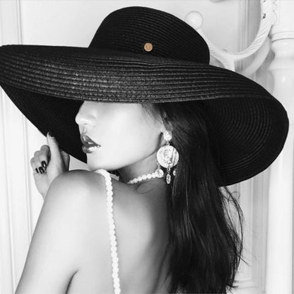 Sunscreen Hepburn Elegant Lady Straw Leisure Cap Women Bucket Hat