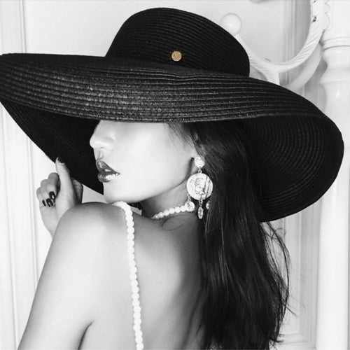 Sunscreen Hepburn Elegant Lady Straw Leisure Cap Women Bucket Hat