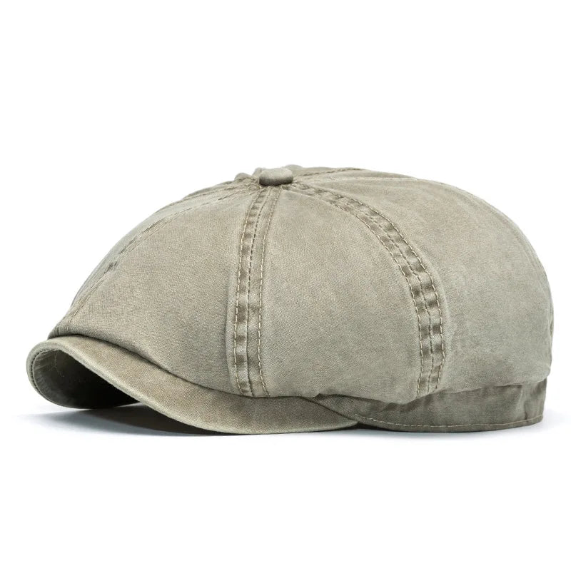 Adjustable Weave Linen-Like Cotton Newsboy Hat