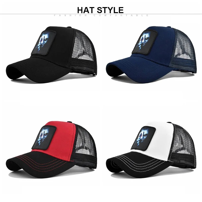 Snapback Caps Summer Breathable Baseball Cap Patch Embroidery Bones Unisex Hip Hop Hats