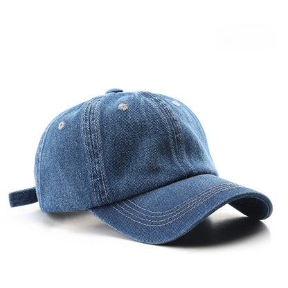 Unisex Baseball Cap Washed Denim Men Women Snapback Hat