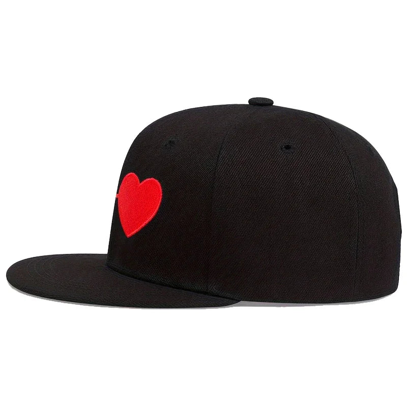 Unisex Heart Electrocardiogram Embroidery Hip-hop Hats Spring Autumn