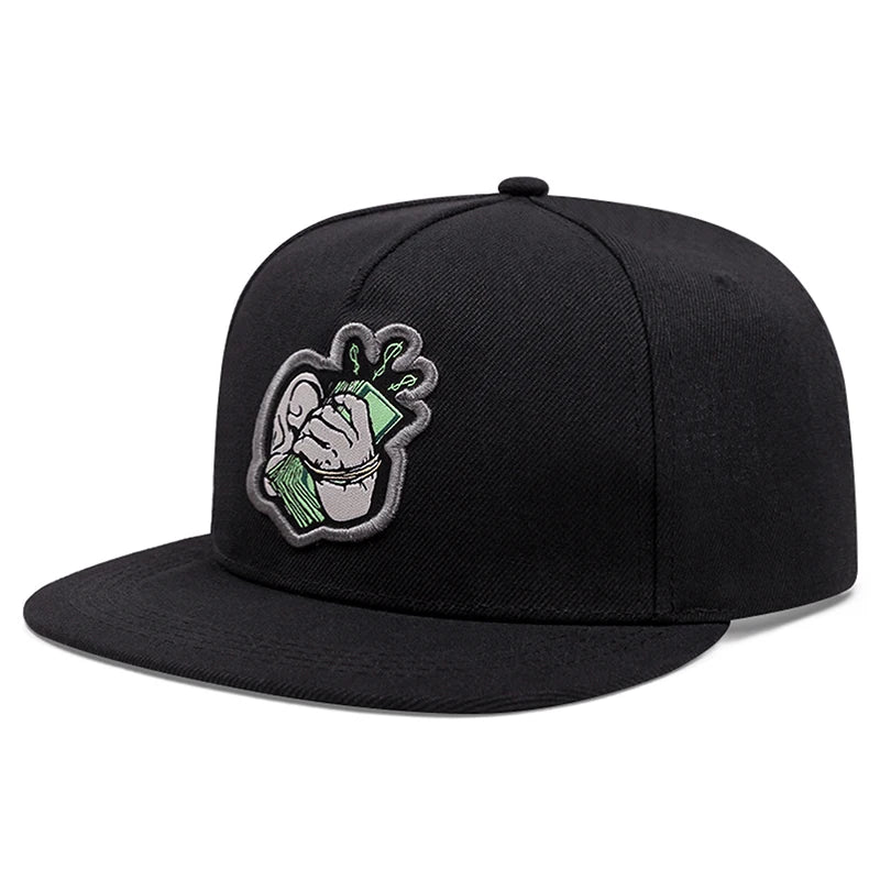 Creative Snapback Hat Handheld USD Embroidered Street Hip Hop Hat