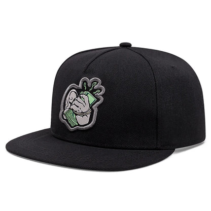 Creative Snapback Hat Handheld USD Embroidered Street Hip Hop Hat