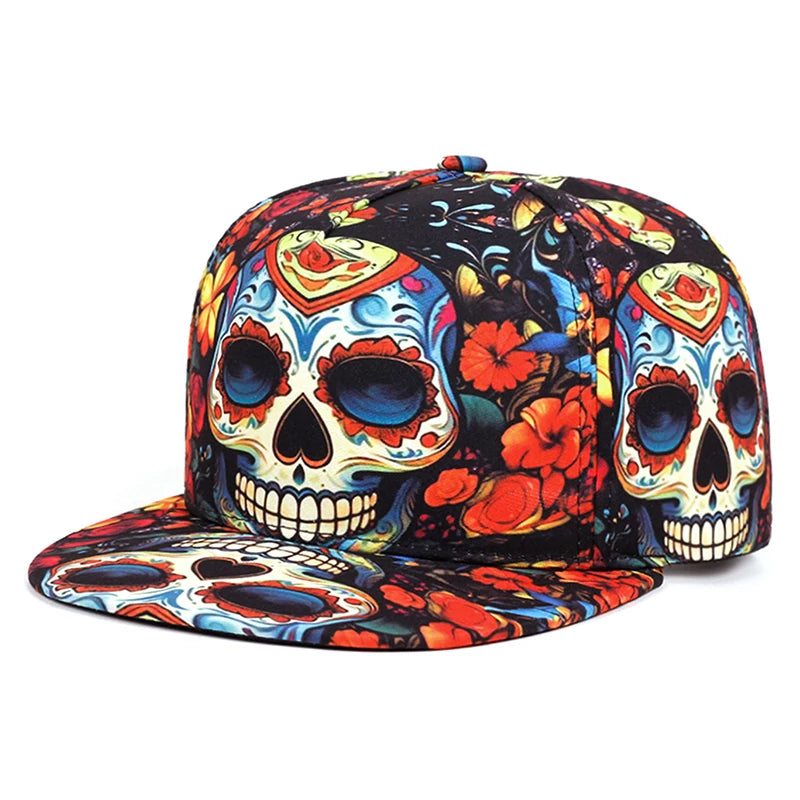 Fashionable Baseball Hat Printed Skeleton Street Hip Hop