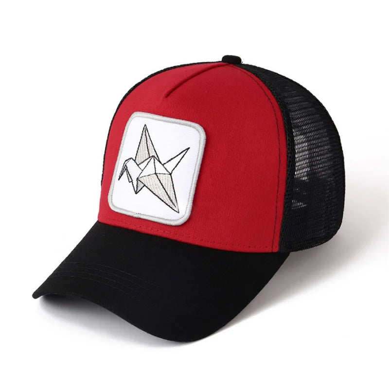 Patch Mesh Cap Men Trucker Hat Color Block Unisex Sun Protection Casual Sun Hat Manufacturer Wholesale