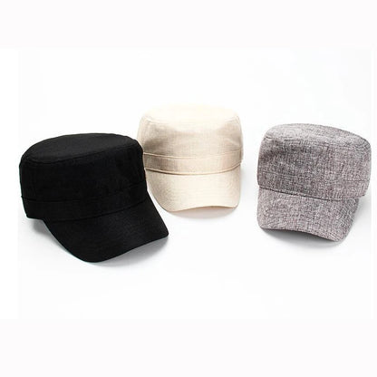 New Big Size Deep Faux Linen Baseball Hats Outdoor