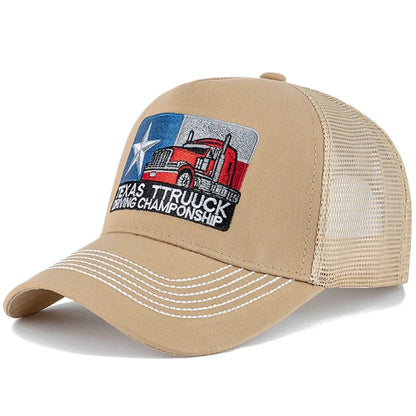 Unisex Baseball Cap Texas Embroidered Mesh Hat Cap For Men Women