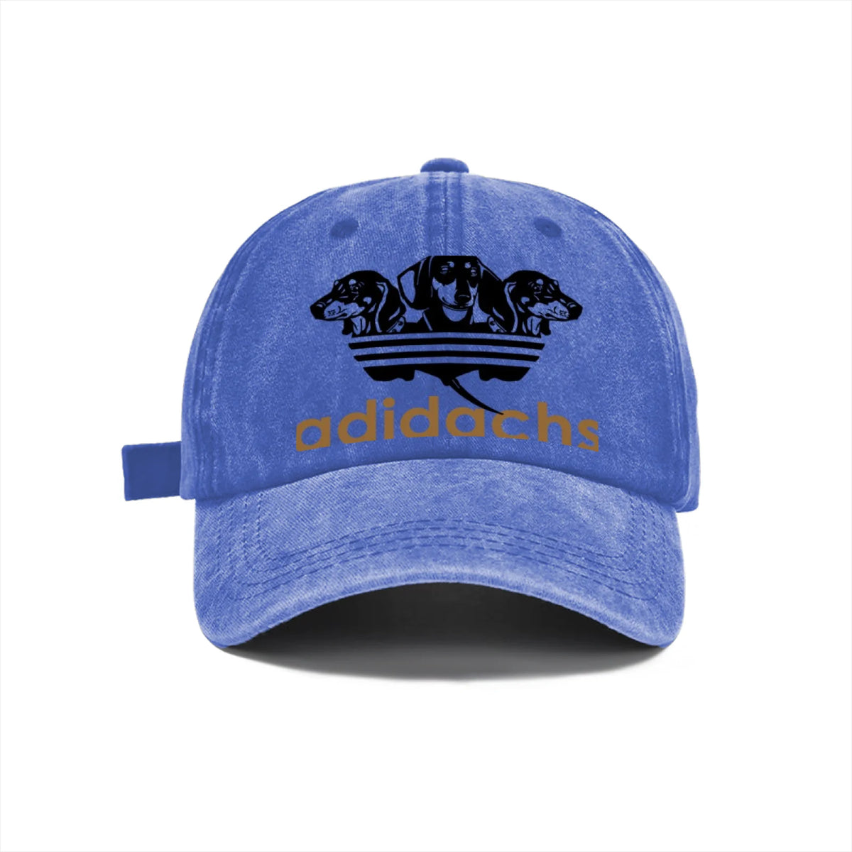 Vintage Washed Baseball Cap Unisex Distressed Snapback Hat Grey Dachshund Dog Graphic Embroidery Adjustable Dad Hat Streetwear