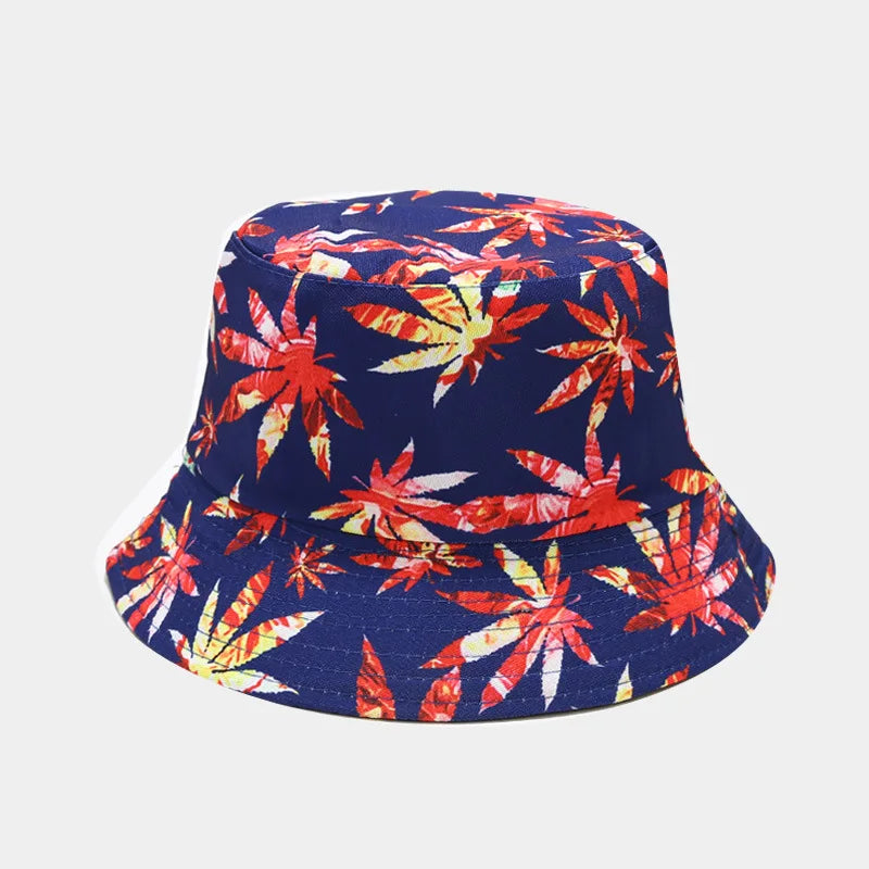 Fashion Plant Printing Pattern Fisherman Hat Spring and Summer