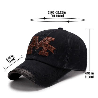 Spring and Autumn Washed Hats Mens Casual Old Baseball Caps