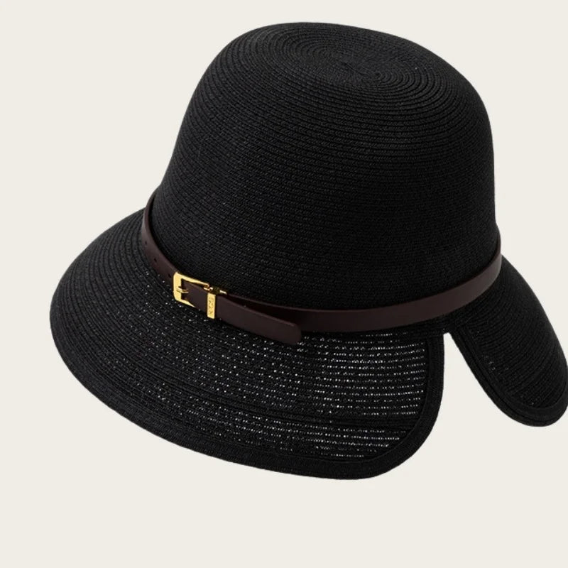 Woven Women's Summer Straw Hat With Wide Brim Sun Protection Sun Hat
